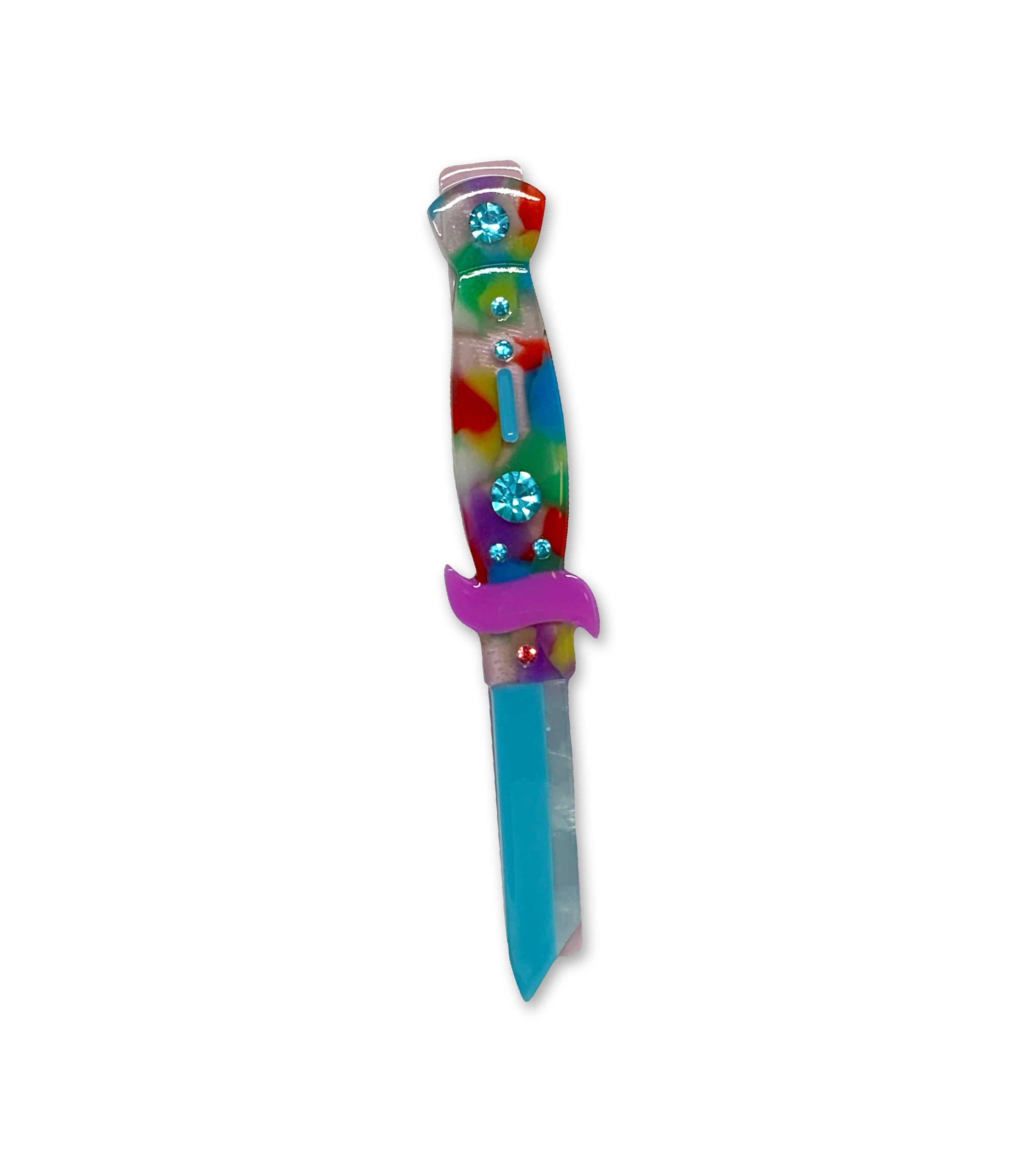 RAINBOW MAGIC SWITCHBLADE acetate hair clip