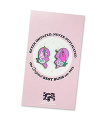 BEST BUDS enamel pin set - PURPLE & PINK