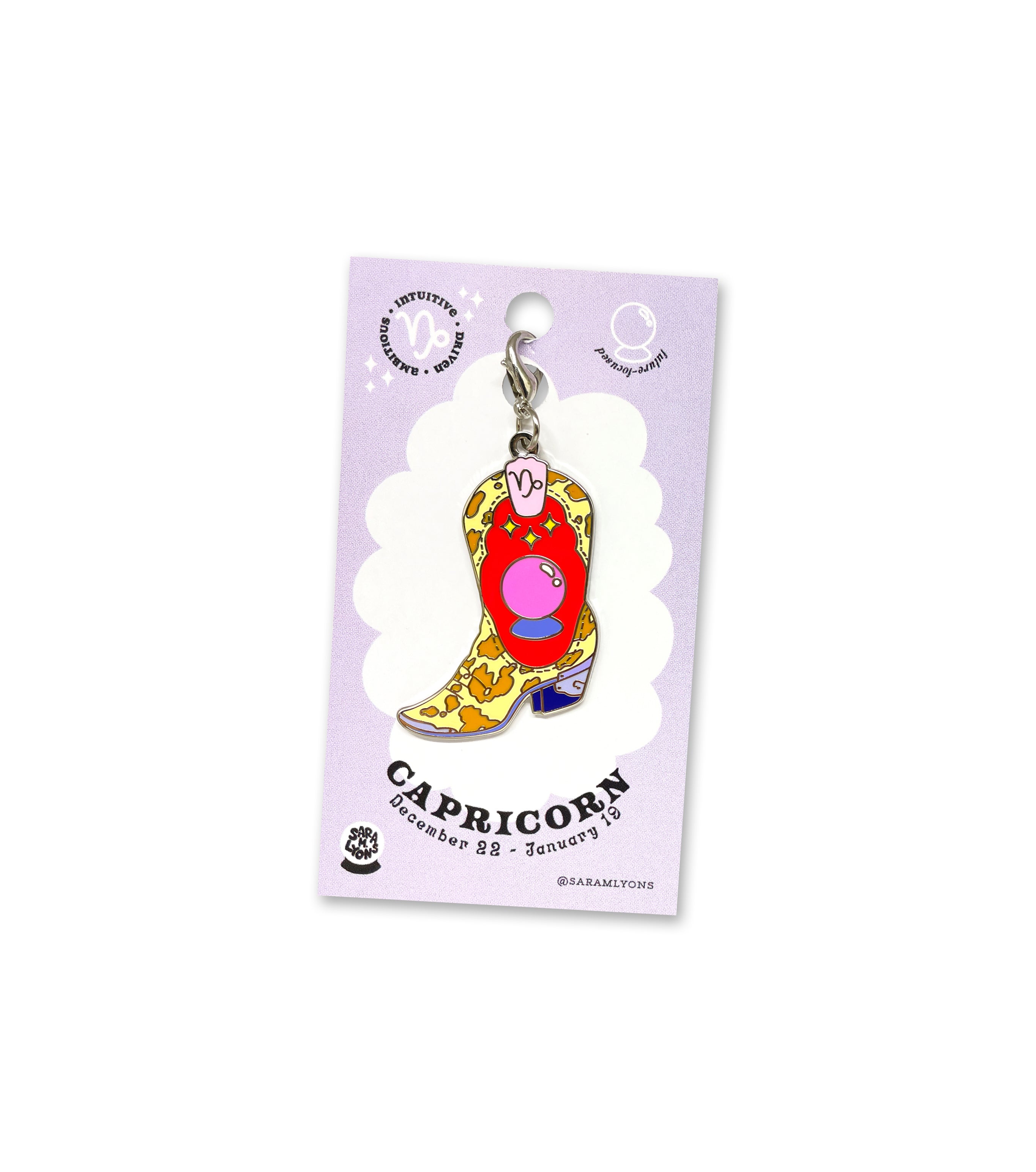 CAPRICORN BOOT enamel pin or charm