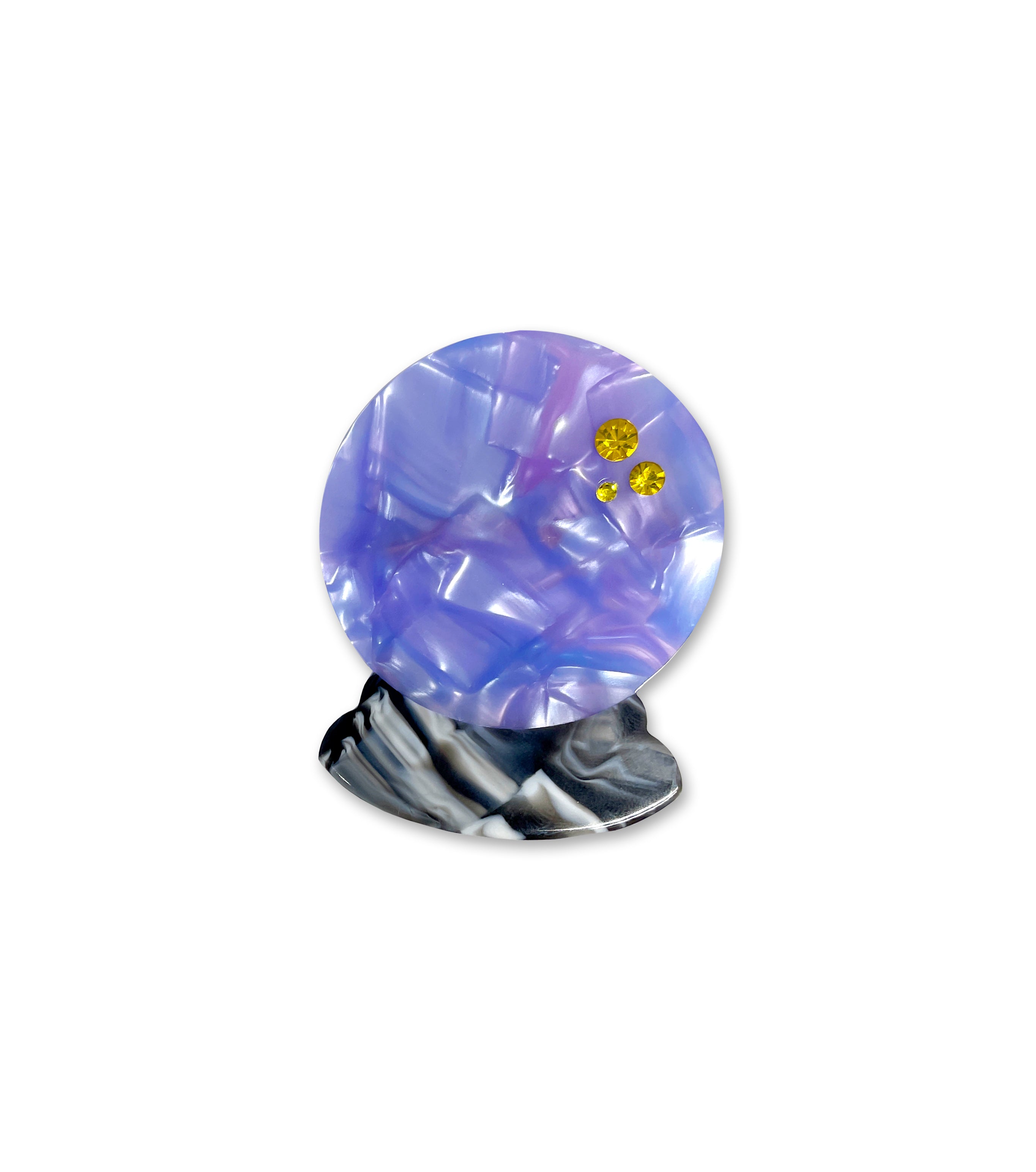 CRYSTAL BALL acetate hair clip