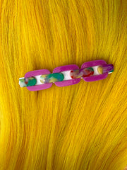 BROKEN CHAIN acetate hair clip