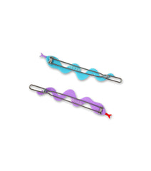 MINI MAGIC SNAKES acetate hair clip pair