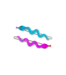 MINI MAGIC SNAKES acetate hair clip pair
